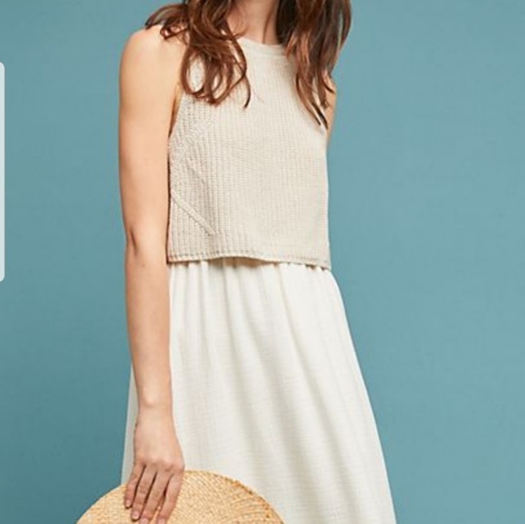 anthropologie layered sweater maxi dress